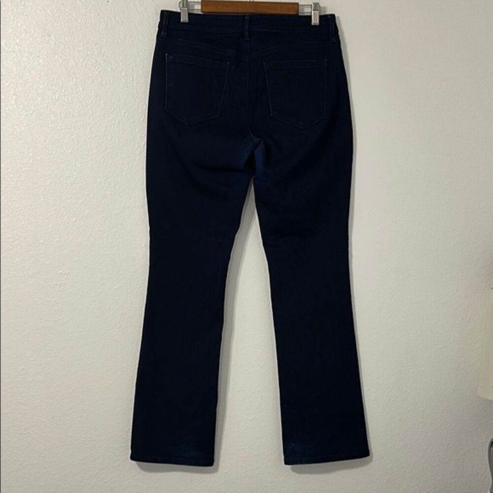 Loft Curvy Sexy Bootcut Denim Jeans Womens 10 Stretchy Casual Dark Wash Mid Rise - Picture 3 of 9